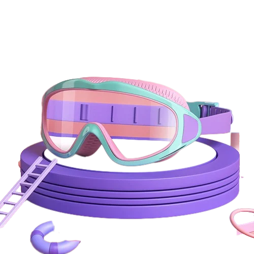 HD children's large frame waterproof and anti-fog swimming goggles