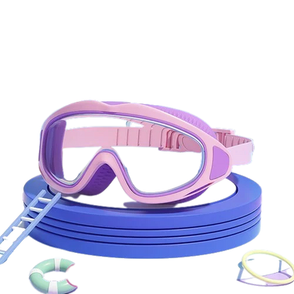 HD children's large frame waterproof and anti-fog swimming goggles