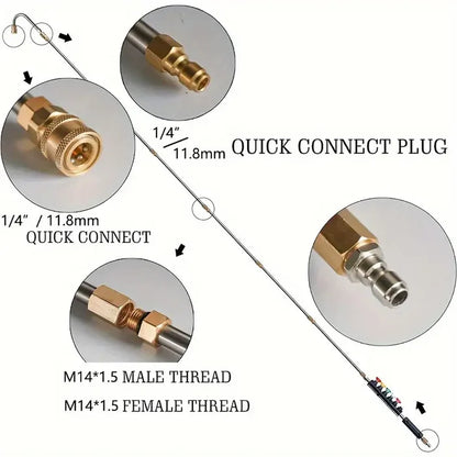 4000 PSI Telescoping High Pressure Washer Wand Set for Gutter & Roof