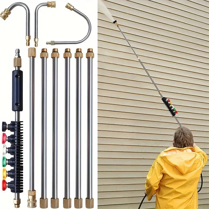 4000 PSI Telescoping High Pressure Washer Wand Set for Gutter & Roof