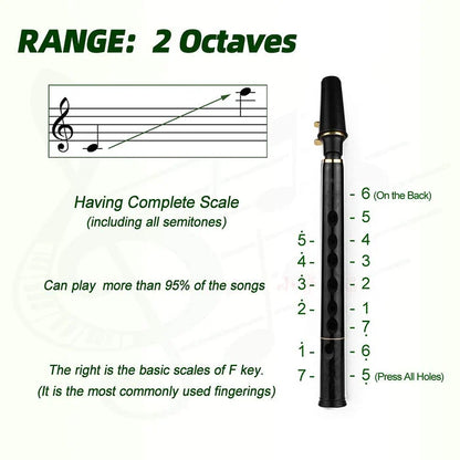 Key of C Two Octave Range Pocket Travel Saxphone