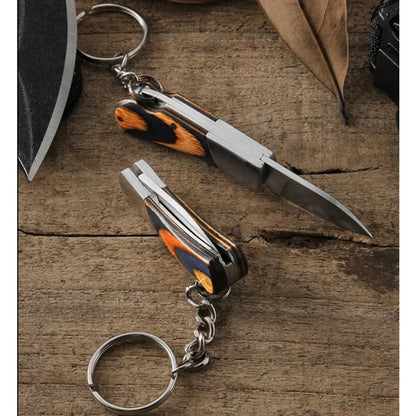 Mini Folding Knife Key Chain