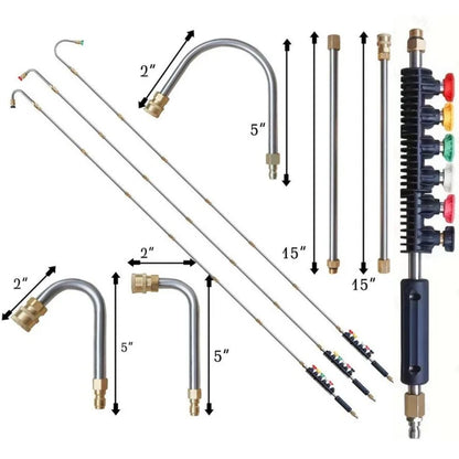 4000 PSI Telescoping High Pressure Washer Wand Set for Gutter & Roof