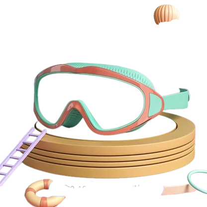 HD children's large frame waterproof and anti-fog swimming goggles