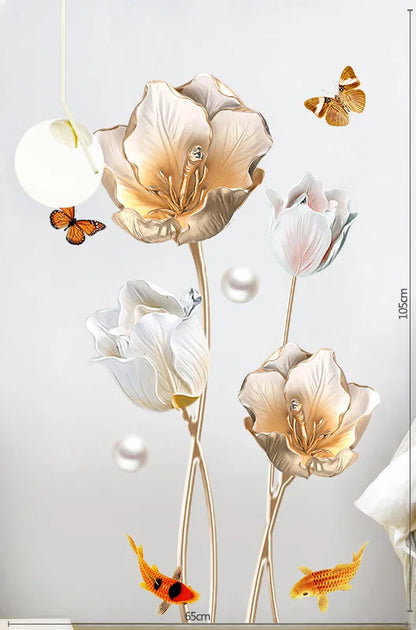 Flower Wall Sticker Wallpaper